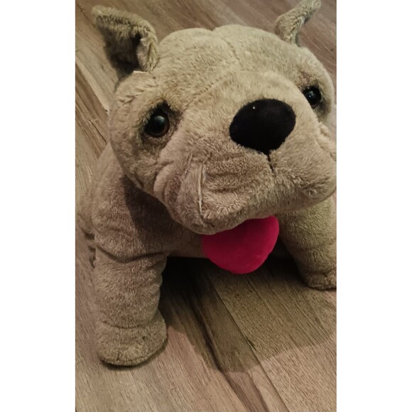 Dandee brown stuffed plush English bulldog - Picture 4 of 4